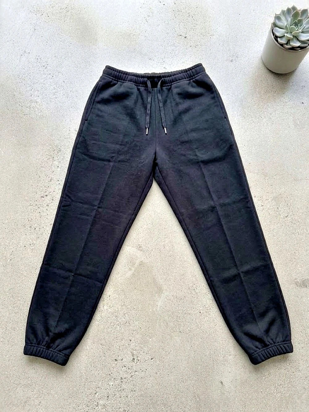 LAZYPANTS Fleece Regular Fit Sweatpants Black Medium